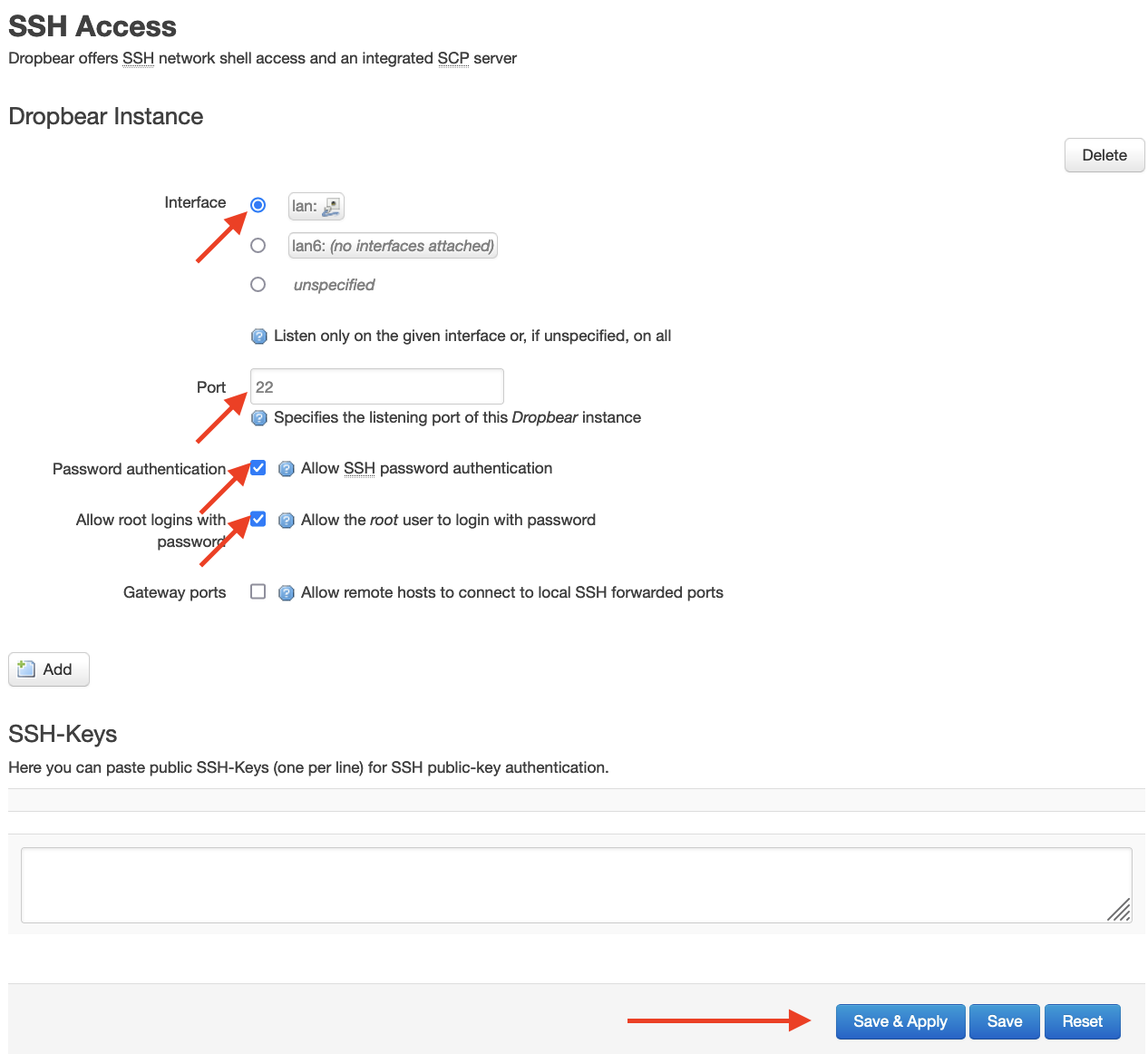 Enable SSH
